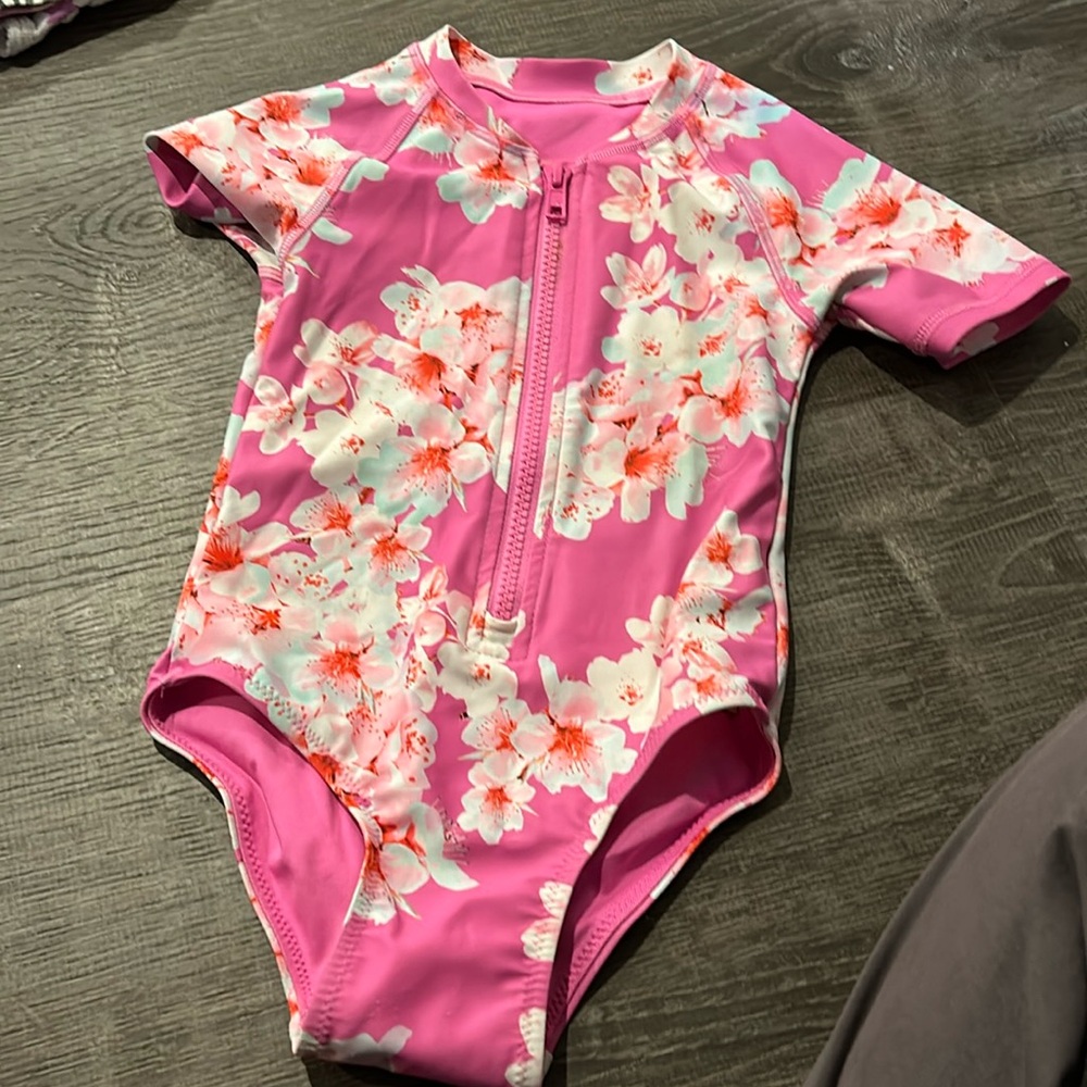 Toddler swimsuit- one piece floral- like new -1.5-2 years